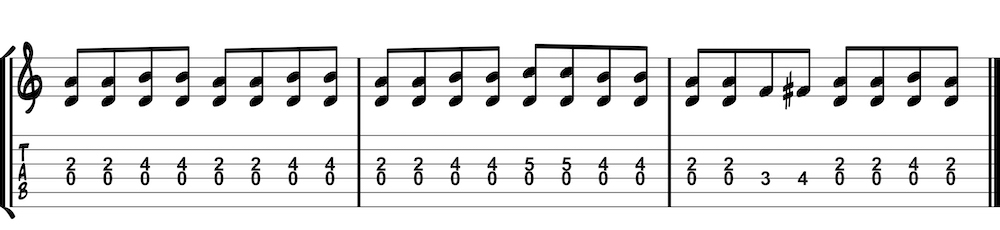 blues shuffle pattern one