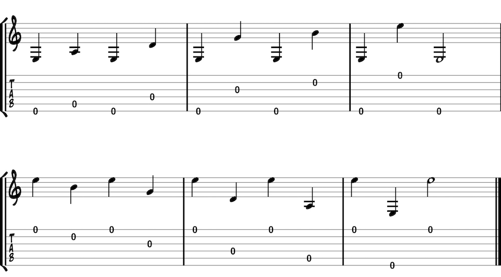 string crossing exercise